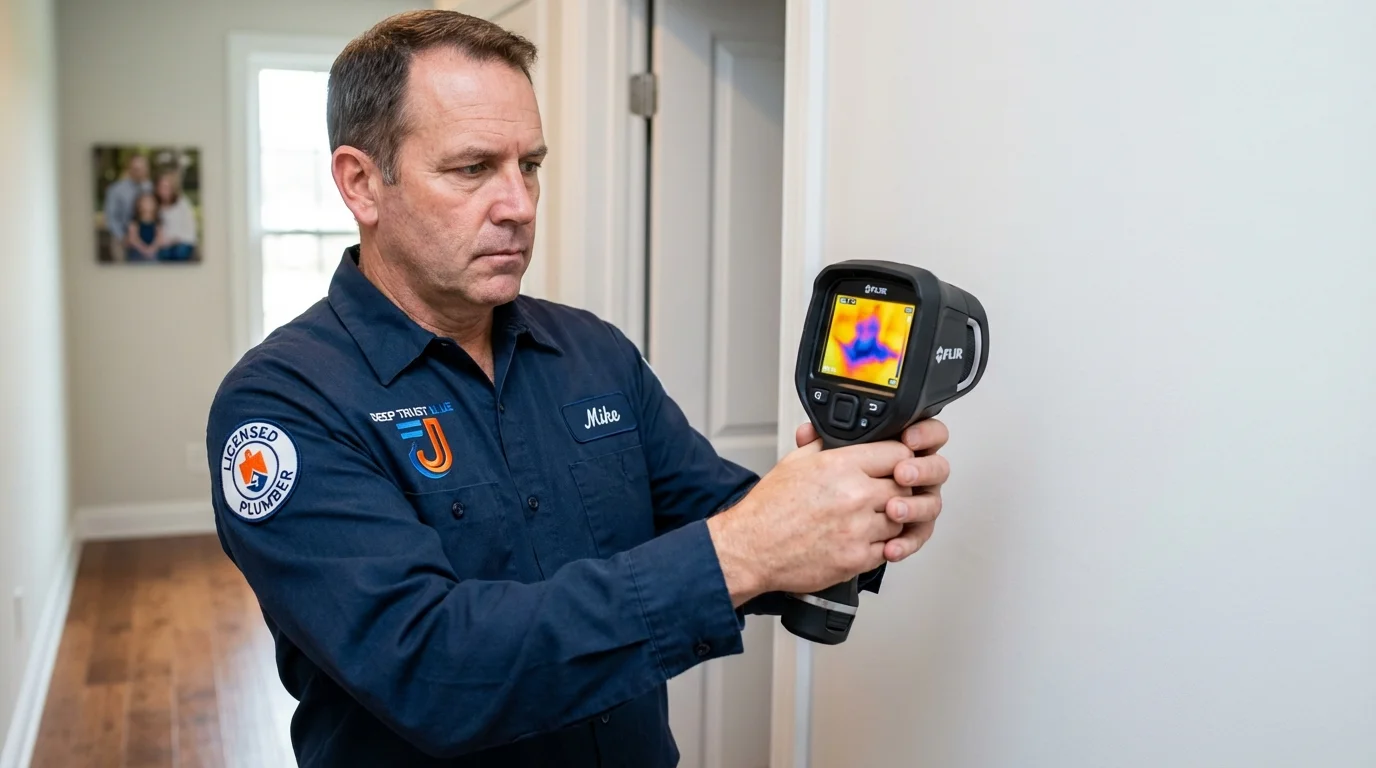 Thermal imaging leak detection by Johns Plumbing LLC in Des Moines